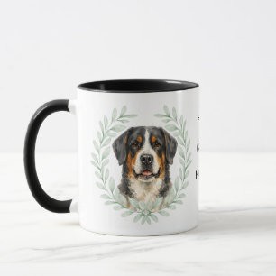 Caneca Coroa de Eucalipto Cão de Montanha Suíço Monograma