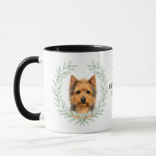 Caneca Coroa de Eucalipto Monograma de Cachorro Australia