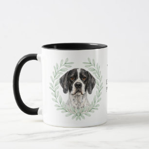 Caneca Coroa de Eucalipto Pointer Inglês Monograma