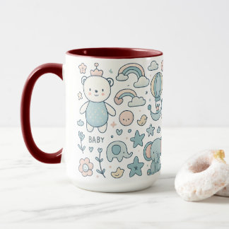 Caneca Coroa de Ursinho Bebê Fofa