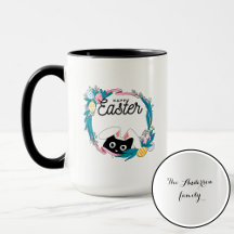 Coroa Feliz de Páscoa, Gato Preto com orelhas de c