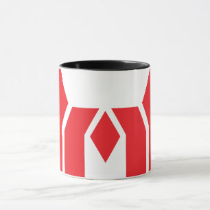 Caneca Coroa Geométrica Vermelha Letra M