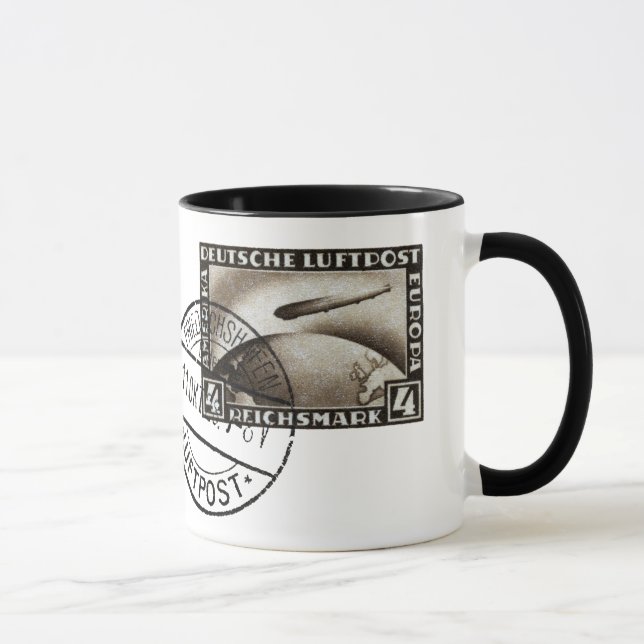 Caneca Correio aéreo 1928 de Zepplin (Direita)