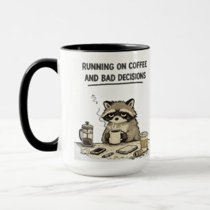 Caneca correndo com café