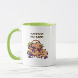 Caneca Correndo de Frutas e Sonecas – Família de Capivara