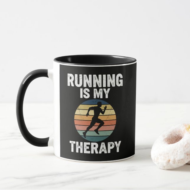 Caneca Correr É Minha Terapia (Com Donut)