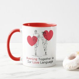 Caneca Correr Juntos é nossa linguagem de amor executando