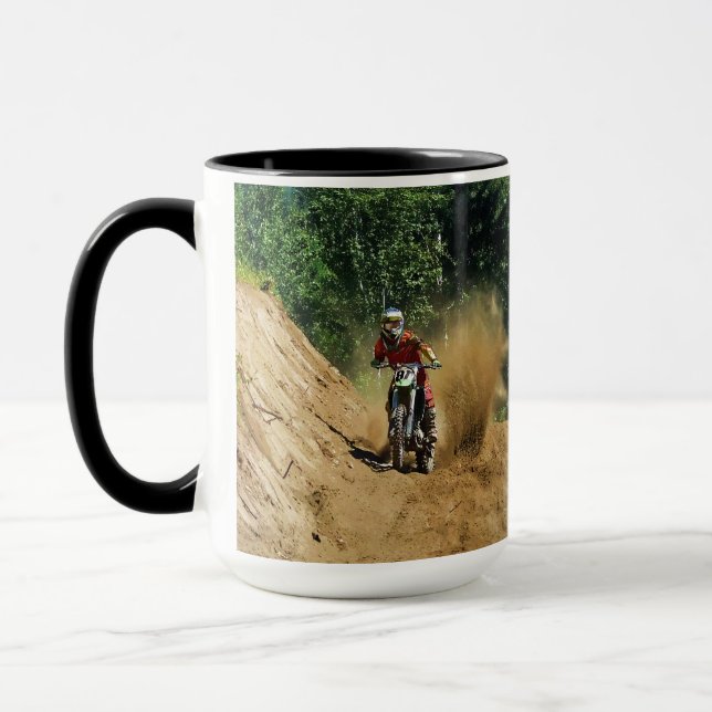 Caneca Corrida de Campeão de Camarão-Camarão-Motocross (Esquerda)