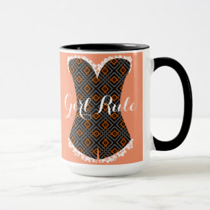 Caneca Corset Geométrico 15 oz Ringer Mug