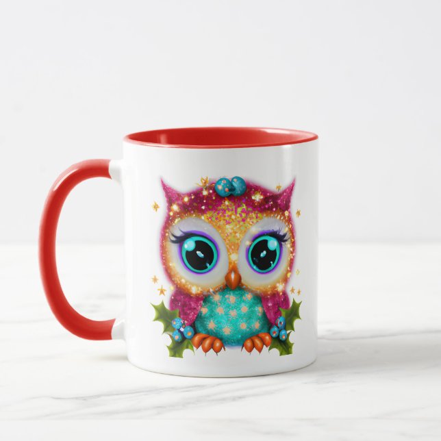 Caneca Coruja-Bebê Kawaii, bonita e adorável (Esquerda)