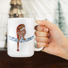 Caneca Coruja-branca no Knit, Boné, Tumg branco