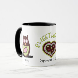 Caneca Coruja Casal Anniversário Mug