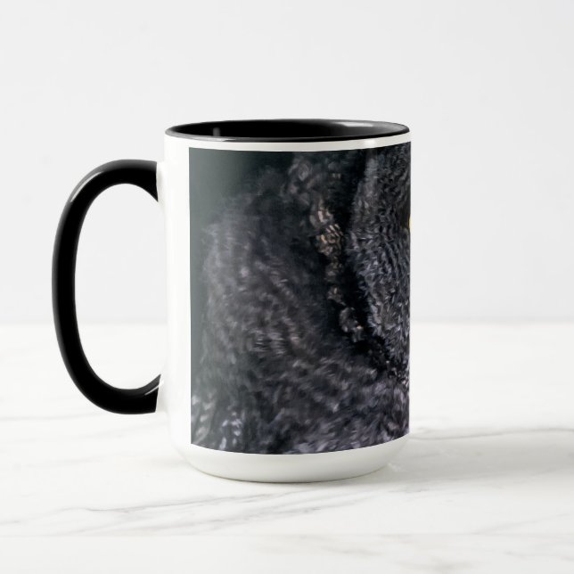 Caneca Coruja Cinzenta Grande (Esquerda)