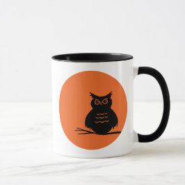 Caneca Coruja do Dia das Bruxas