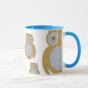 Caneca Coruja do veludo de algodão