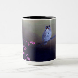 Caneca Coruja e Flor de Ameixa, Kobayashi Kokei Mug