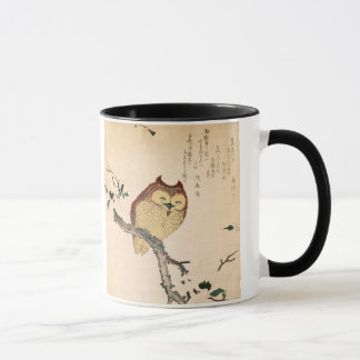 Caneca Coruja e magnólia - mimizuku do ni de Kobushi