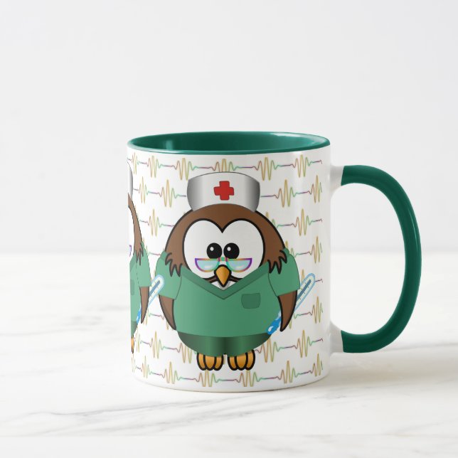 Caneca coruja-enfermeira (Direita)