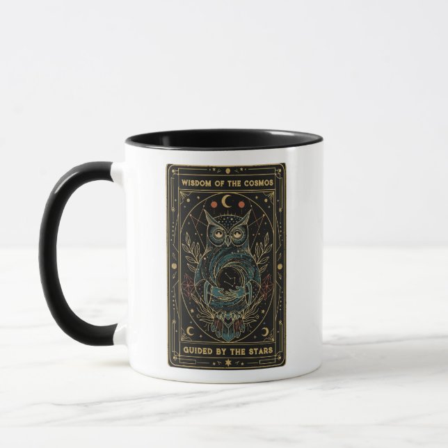 Caneca Coruja Oráculo Cósmica • Celestial Mística  (Esquerda)