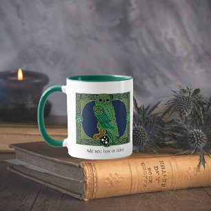 Caneca Coruja Verde Celta