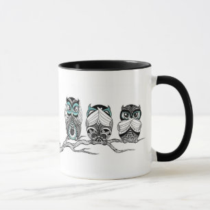 Caneca Corujas Não Ouvem Falam Veem Mal