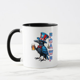 Caneca Corvo, F-Caw-F Pássaro Engraçado Criativo Casual
