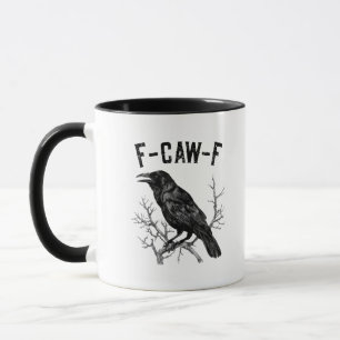 Caneca Corvo Passaro Corvo F-Caw-F Engraçado Homens Mulhe