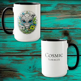 Caneca Cosmic Voyager | Alienígena Extraterrestre Floral