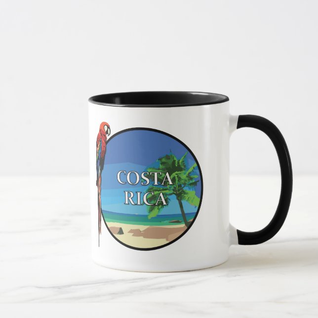 Caneca Costa Rica - Mug Ringer Ringer Ringer de 11 Oz Neg (Direita)