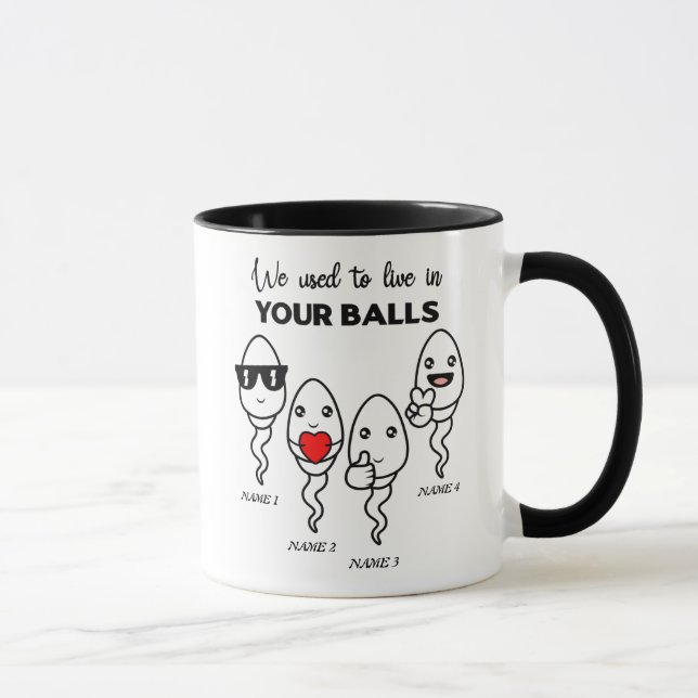 Caneca Costumávamos Viver Em Suas Bolas, Pai De Nome Pers (Direita)