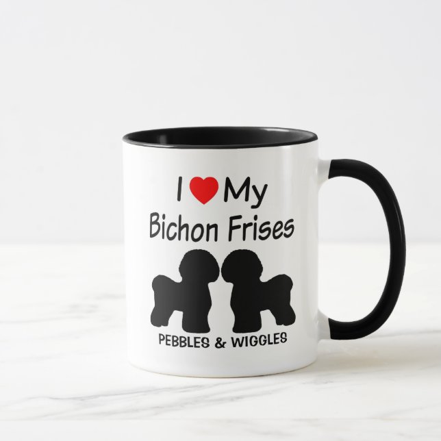 Caneca Costume Amo Meus Dois Cachorros De Bicão (Direita)