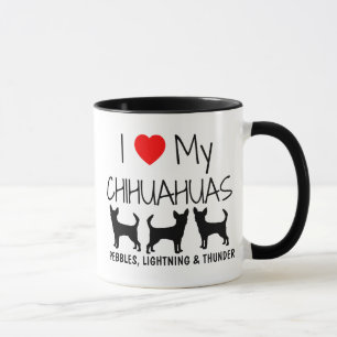 Caneca Costume Amo Meus Três Chihuahuas