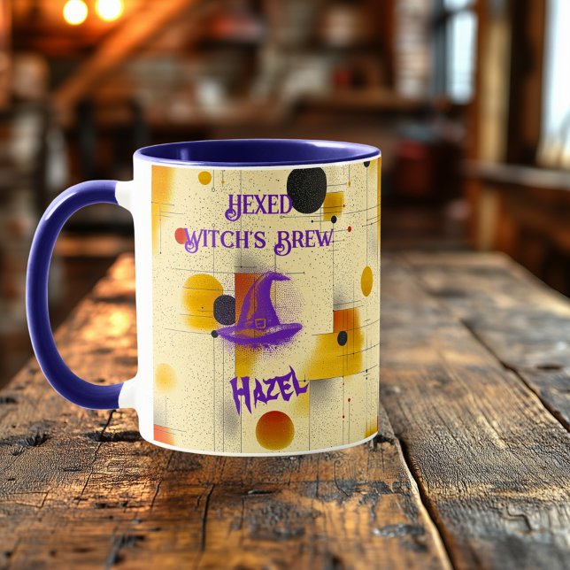 Caneca Costume de Halloween - Chapéu de Bruxa Enfeitiçado (Criador carregado)