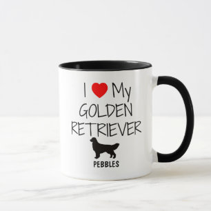 Caneca Costume Eu Amo Meu Retriever De Ouro