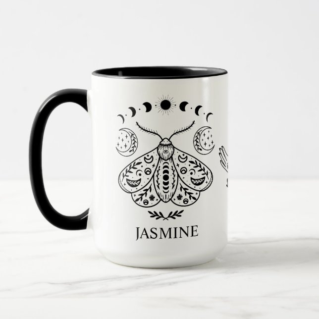 Caneca Costume Místico Celestial Mariposa Luna Gótico Wit (Esquerda)