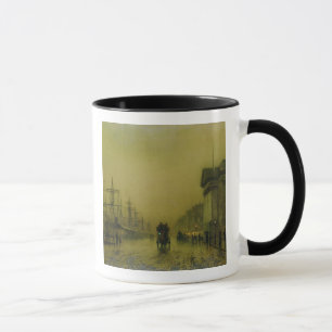 Caneca Costumes H das docas de John Atkinson Grimshaw  