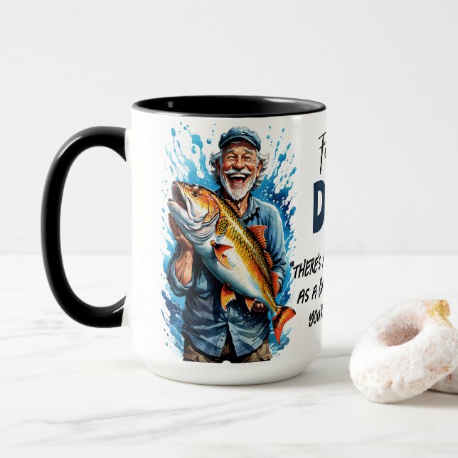 Caneca Cota das Capturas de Peixe Grande do Pescador (Com Donut)