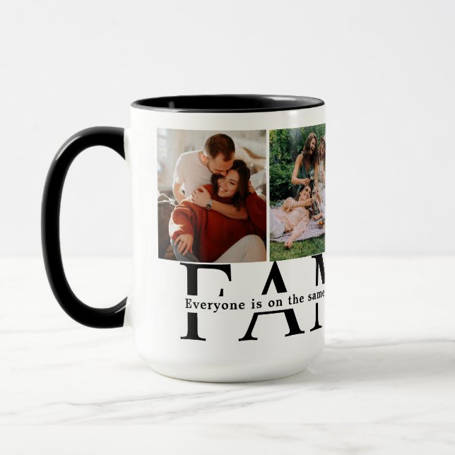 Caneca Cota de Amor Familiar Personalizada 4 Colagem de F (Esquerda)