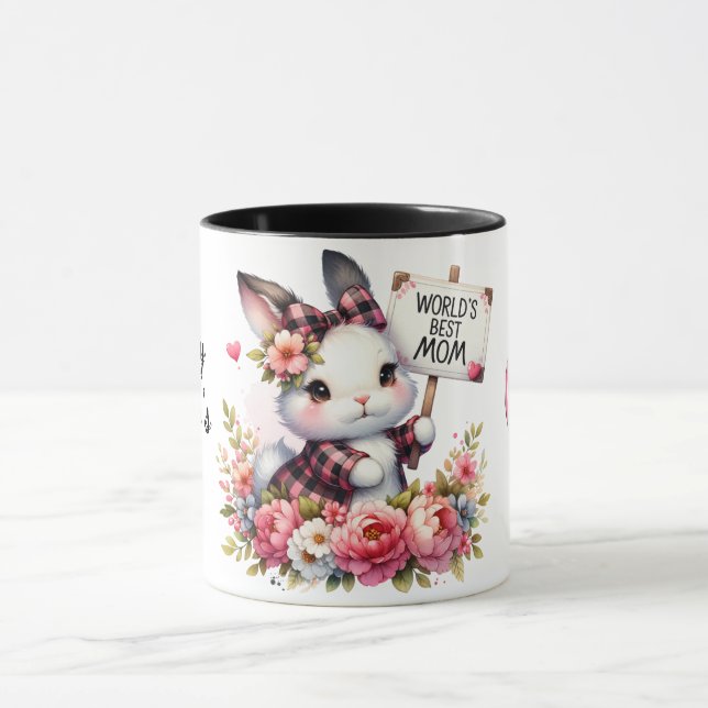 Caneca Cota de Dia de as mães Personalizada/Coelhinho (Centro)