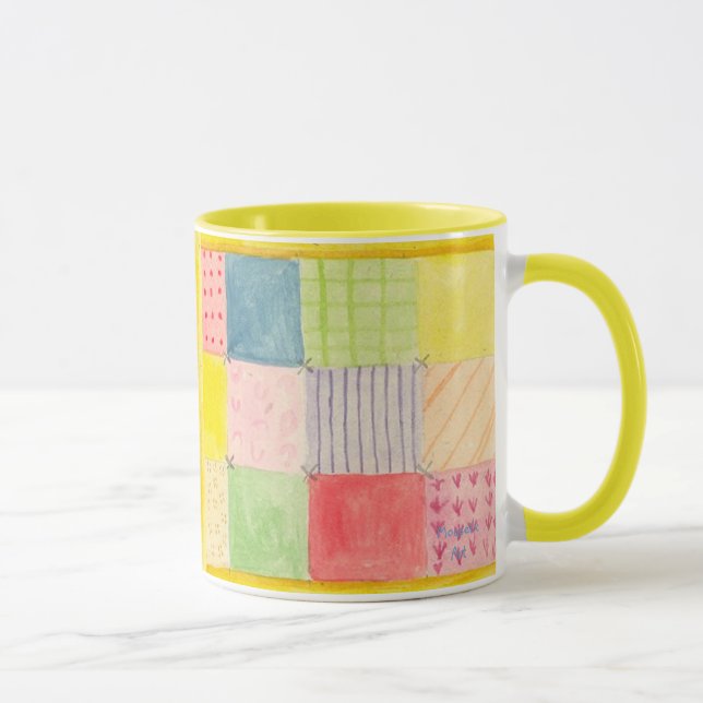 Caneca Cota de Watercolor Quilt Mug (Direita)