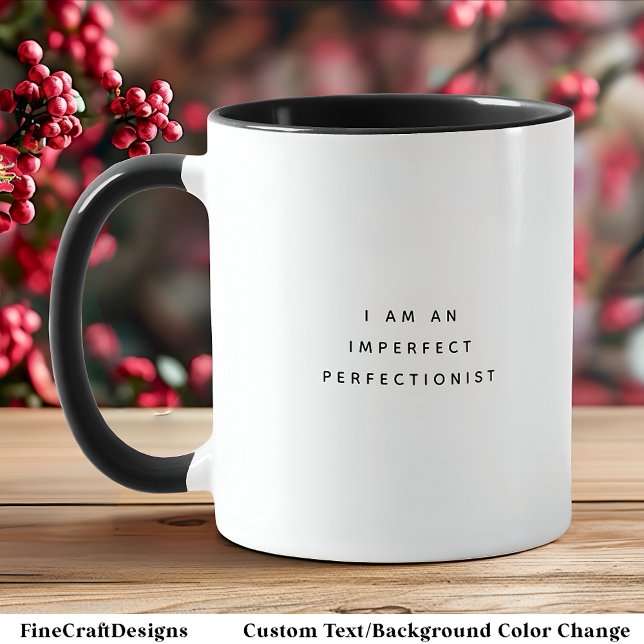 Caneca Cota Imperfeita Trendy Black Font Dois Tons (Criador carregado)
