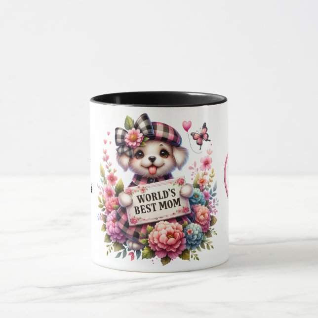 Caneca Cotação/Cachorro do Dia de as mães Personalizado (Centro)