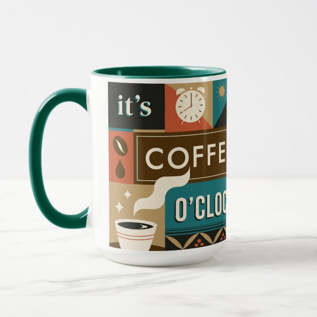 Caneca Cotações Coloridas do Café (Esquerda)