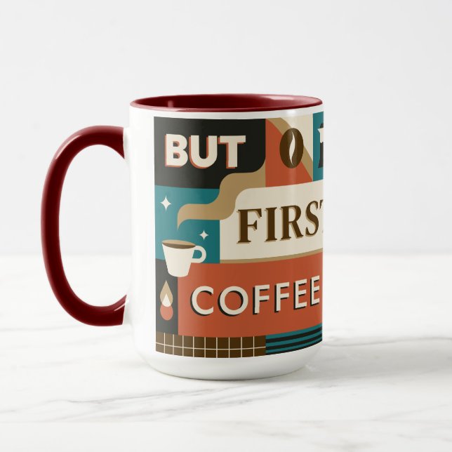 Caneca Cotações Coloridas do Café (Esquerda)