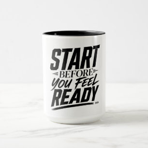 Caneca Cote antes de se sentir pronto Citação Motivaciona