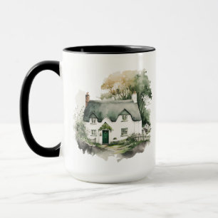 Caneca COTTAGEM IRLANDESA DA COR DA ÁGUA bonito