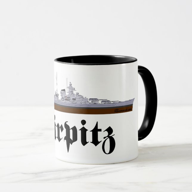 Caneca Couraçado Tirpitz (Frente Esquerda)