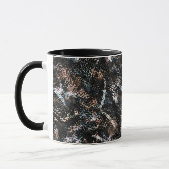 Caneca Couro de pele de píton lagarto réptil cobra perfei (Esquerda)