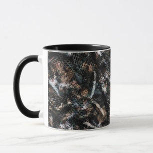 Caneca Couro de pinto de lagarto cobra-réptil sem costura