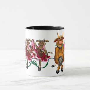 Caneca Cow cancan e feliz touro